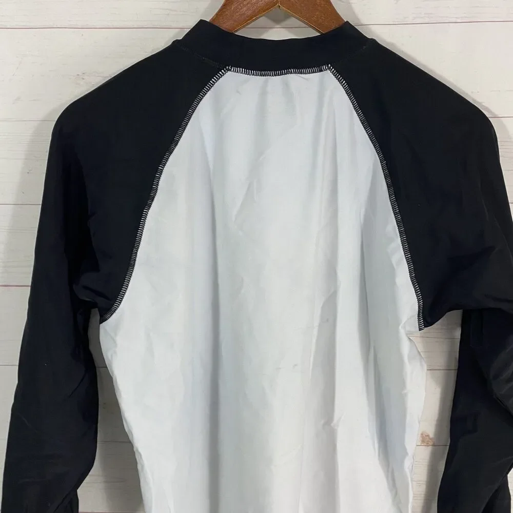 Maui and Sons Mens Long Sleeve Graphic Rash Guard Shirt Sz Large UPF 50+